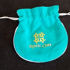 Green teal Rustic Cuff cinch sack